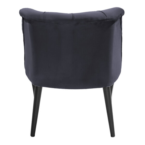 Πολυθρόνα Loreta  βελούδο ανθρακί με μαύρα πόδια 55x57x78εκ
