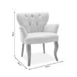 Πολυθρόνα Samara  βελούδο μπεζ με καρυδί πόδια 54x71x79εκ