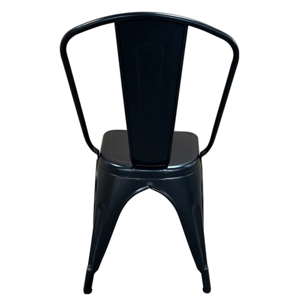Καρέκλα Βιομηχανικού Τύπου Vintage TOLIKO Μαύρο Ματ Μέταλλο 44x49x84cm