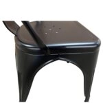 Καρέκλα Βιομηχανικού Τύπου Vintage TOLIKO Μαύρο Ματ Μέταλλο 44x49x84cm