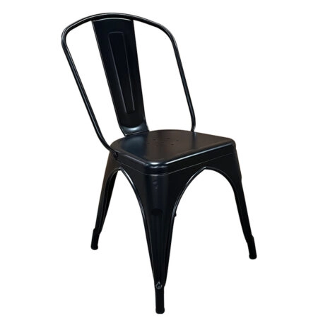 Καρέκλα ArteLibre Βιομηχανικού Τύπου Vintage TOLIKO Μαύρο Ματ Μέταλλο 44x49x84cm