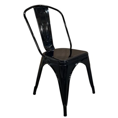 Καρέκλα ArteLibre Βιομηχανικού Τύπου Vintage TOLIKO Μαύρο Μέταλλο 44x49x84cm