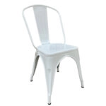 Καρέκλα  Βιομηχανικού Τύπου Vintage TOLIKO Λευκό Μέταλλο 44x49x84cm