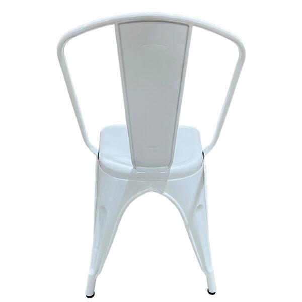 Καρέκλα  Βιομηχανικού Τύπου Vintage TOLIKO Λευκό Μέταλλο 44x49x84cm