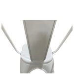 Καρέκλα  Βιομηχανικού Τύπου Vintage TOLIKO Λευκό Μέταλλο 44x49x84cm