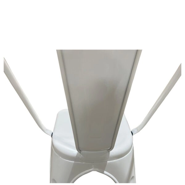 Καρέκλα  Βιομηχανικού Τύπου Vintage TOLIKO Λευκό Μέταλλο 44x49x84cm