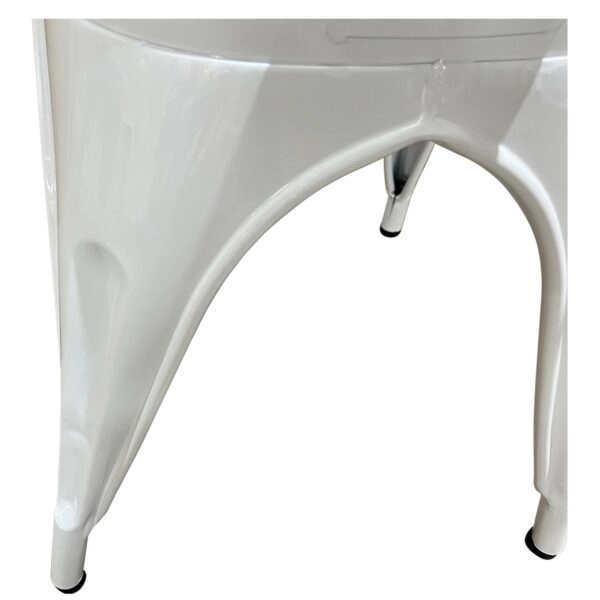 Καρέκλα  Βιομηχανικού Τύπου Vintage TOLIKO Λευκό Μέταλλο 44x49x84cm