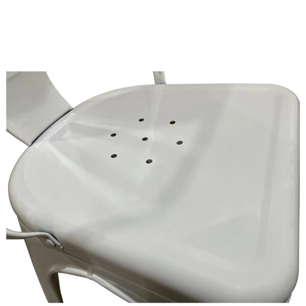 Καρέκλα  Βιομηχανικού Τύπου Vintage TOLIKO Λευκό Μέταλλο 44x49x84cm