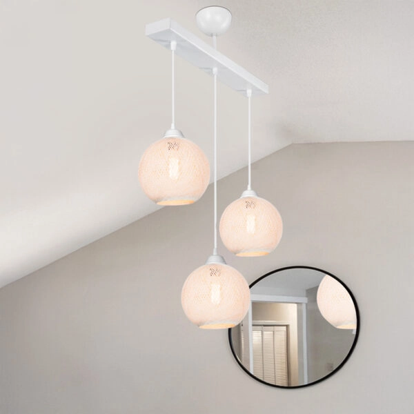 Φωτιστικό οροφής τρίφωτο PWL-0973 II  Ε27 λευκό 50x18x85εκ