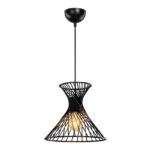 Φωτιστικό οροφής μονόφωτο Sonata  E27 σε μαύρη απόχρωση Φ25.5x23εκ