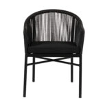 Πολυθρόνα Κήπου  KAGERA Μαύρο Αλουμίνιο/Rattan 45x42x84cm