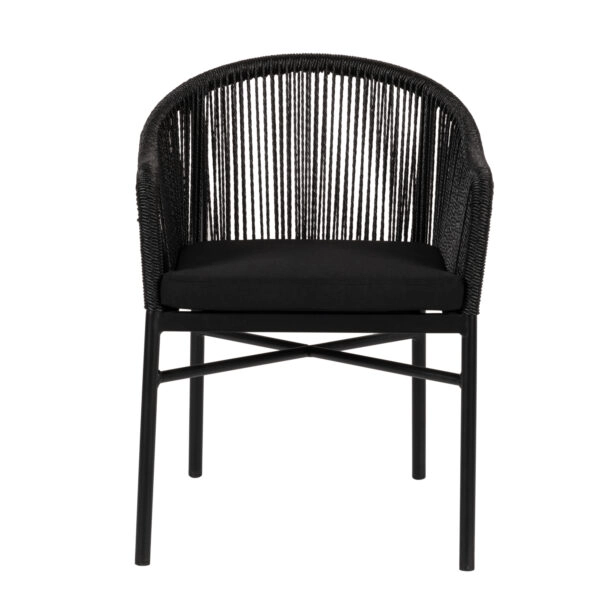 Πολυθρόνα Κήπου  KAGERA Μαύρο Αλουμίνιο/Rattan 45x42x84cm