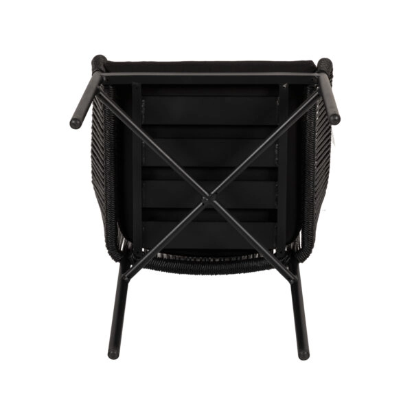 Πολυθρόνα Κήπου  KAGERA Μαύρο Αλουμίνιο/Rattan 45x42x84cm