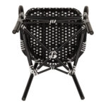 Καρέκλα Κήπου  BOALI Μαύρο/Λευκό Αλουμίνιο/Rattan 41x45x92cm