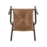 Πολυθρόνα Κήπου  INGA Μαύρο/Φυσικό Αλουμίνιο/Rattan 55.5x50x77.5cm