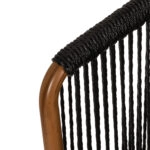 Πολυθρόνα Κήπου  LOFOI Μαύρο/Καφέ Αλουμίνιο/Rattan 60x62x81cm