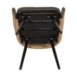 Πολυθρόνα Κήπου LOFOI Μαύρο/Καφέ Αλουμίνιο/Rattan 60x62x81cm