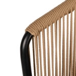 Πολυθρόνα Κήπου LOFOI Μαύρο/Καφέ Αλουμίνιο/Rattan 60x62x81cm