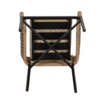 Πολυθρόνα Κήπου  BLUENILE Μπεζ/Μαύρο Αλουμίνιο/Rattan 56x60x83cm