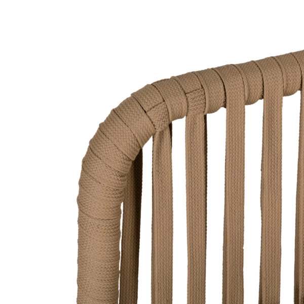 Πολυθρόνα Κήπου  BLUENILE Μπεζ/Μαύρο Αλουμίνιο/Rattan 56x60x83cm