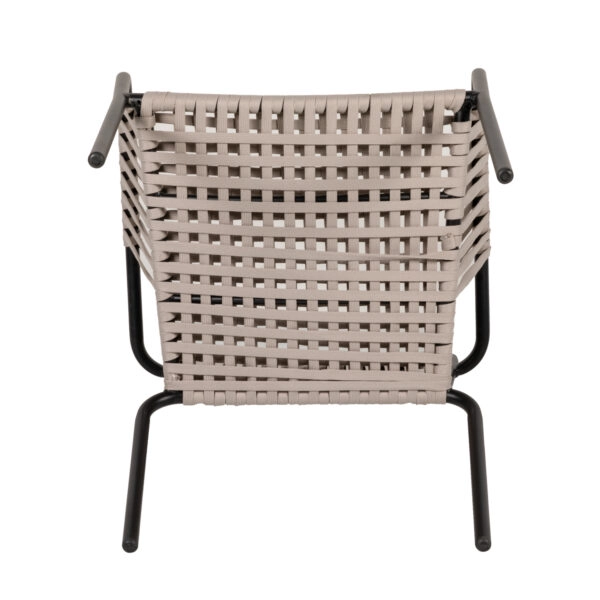 Πολυθρόνα Κήπου DAYA Γκρι/Μαύρο Αλουμίνιο/Rattan 57x67x84cm