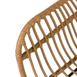 Πολυθρόνα Κήπου  KALAMBO Φυσικό/Μαύρο Αλουμίνιο/Rattan 56x57x81cm