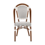 Καρέκλα Κήπου  MUTARAZI Λευκό/Μαύρο Αλουμίνιο/Rattan 50x57x85cm