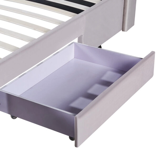 Κρεβάτι Διπλό  ANNONA Ivory Βελούδο (Στρώμα 160x200cm)