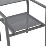 Πολυθρόνα Moly   ανθρακί αλουμίνιο-textilene 61x56.5x87.5εκ