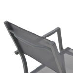 Πολυθρόνα Moly   ανθρακί αλουμίνιο-textilene 61x56.5x87.5εκ