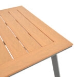 Τραπέζι Griffith  ανθρακί αλουμίνιο και plywood σε φυσική απόχρωση 160x90x74εκ