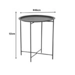 Σαλόνι Dapper-Caius σετ 3τεμ μαύρο μέταλλο-μαύρο pe Φ46x52εκ