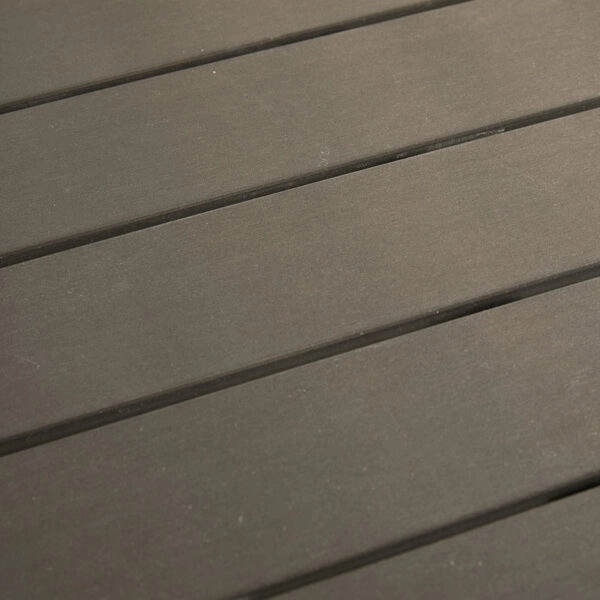 Τραπέζι Appa  αλουμίνιο και plywood σε ανθρακί απόχρωση Φ120x74εκ