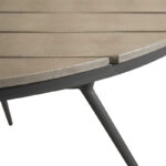 Τραπεζαρία Appa-Moly σετ 5τεμ  αλουμίνιο και plywood σε ανθρακί απόχρωση Φ120x74εκ