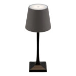 Επιτραπέζιο Φωτιστικό LED Φορητό MILANO Μαύρο/Taupe Αλουμίνιο/Μέταλλο 11x11x28cm