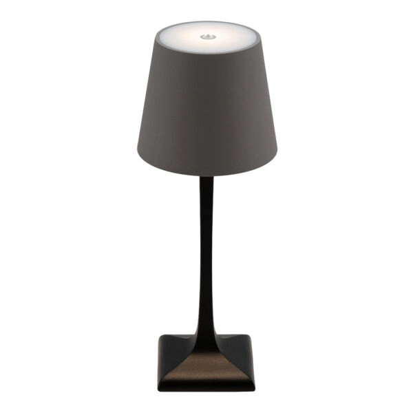 Επιτραπέζιο Φωτιστικό LED Φορητό MILANO Μαύρο/Taupe Αλουμίνιο/Μέταλλο 11x11x28cm