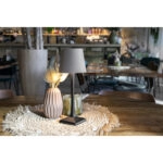 Επιτραπέζιο Φωτιστικό LED Φορητό MILANO Μαύρο/Taupe Αλουμίνιο/Μέταλλο 11x11x28cm