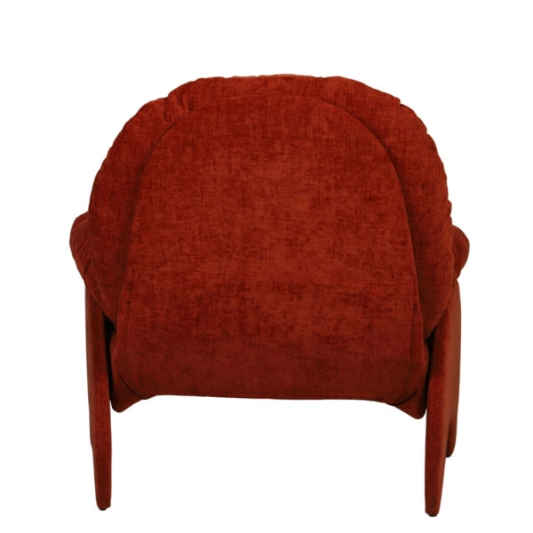 Πολυθρόνα ANANKE Πορτοκαλί Ύφασμα/Μέταλλο/Ξύλο 85x78x84cm