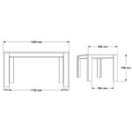 Τραπέζι Sepen  σε φυσική-λευκή απόχρωση 140x80x74εκ
