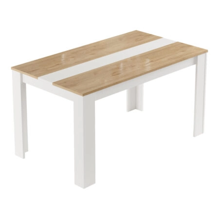 Τραπέζι Sepen  σε φυσική-λευκή απόχρωση 140x80x74εκ