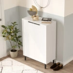 Παπουτσοθήκη Kinga 5ραφιών  σε λευκή απόχρωση 72x35.5x105.6εκ