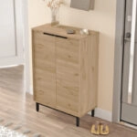 Παπουτσοθήκη Kinga 5ραφιών  σε φυσική απόχρωση 72x35.5x105.6εκ