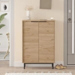 Παπουτσοθήκη Kinga 5ραφιών  σε φυσική απόχρωση 72x35.5x105.6εκ