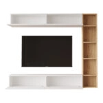 Σύνθετο σαλονιού Compo επιτοίχιο σε oak-λευκό απόχρωση 169,10x25,8x143.5εκ