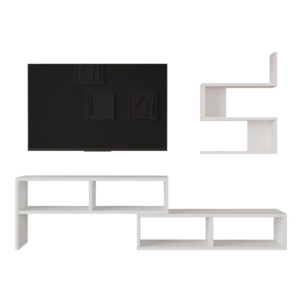 Σύνθετο σαλονιού Kakomo  σε λευκή απόχρωση 170x29.5x43εκ
