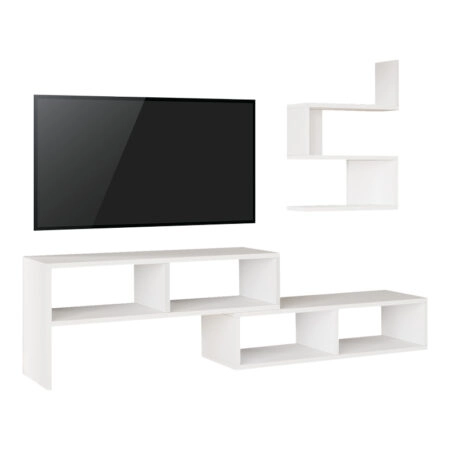 Σύνθετο σαλονιού Kakomo  σε λευκή απόχρωση 170x29.5x43εκ