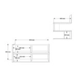 Σύνθετο σαλονιού Kakomo  σε λευκή απόχρωση 170x29.5x43εκ