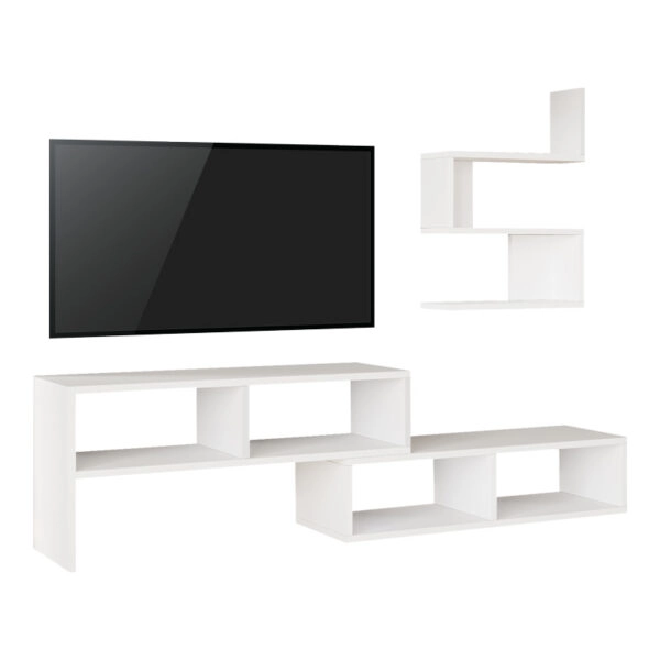 Σύνθετο σαλονιού Kakomo  σε λευκή απόχρωση 170x29.5x43εκ