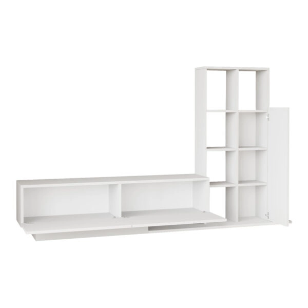 Σύνθετο σαλονιού Damon  σε λευκή απόχρωση 211.2x29.5x123.6εκ