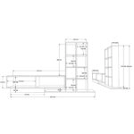 Σύνθετο σαλονιού Damon  σε λευκή απόχρωση 211.2x29.5x123.6εκ